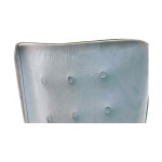 Fotoliu DKD Home Decor Albastru celest Natural Poliester Lemn 67 x 75 x 96 cm