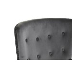 Fotoliu DKD Home Decor Natural Gri închis Poliester Lemn 66 x 67 x 92 cm