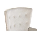 Fotoliu DKD Home Decor Bej Natural Poliester Lemn 67 x 70 x 95 cm