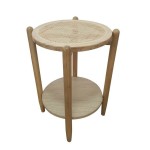 Măsuță Laterală DKD Home Decor Natural 38 x 38 x 54,5 cm 41 x 41 x 55,5 cm