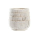 Ghiveci DKD Home Decor Maro Natural Pătrat Boho 17 x 17 x 16 cm