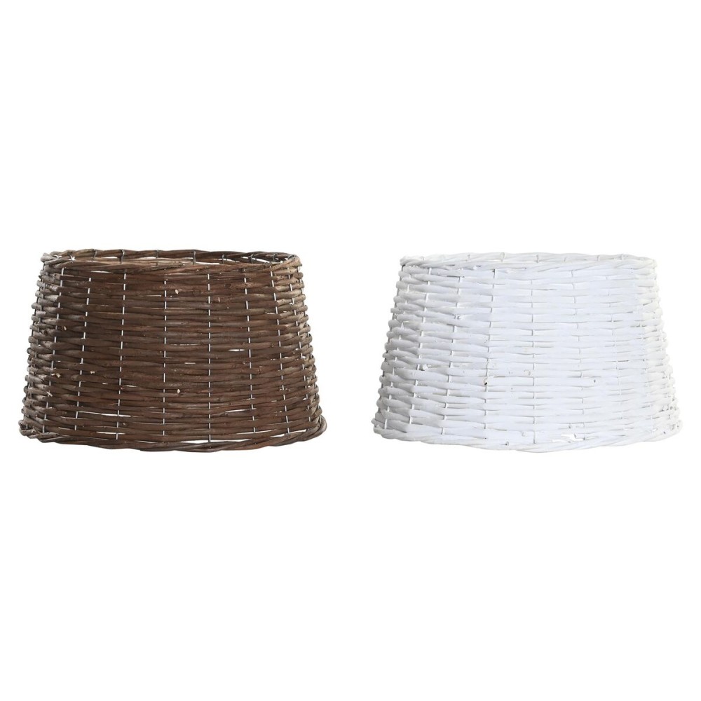 Covoraș pentru bradul de crăciun DKD Home Decor răchită (39 x 39 x 22 cm) (2 Unități)