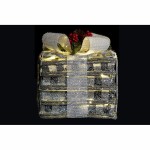 Decorare ușoară DKD Home Decor Alb Roșu Verde Argintiu Ninsoare LED 25 x 25 x 29 cm (3 Piese)