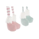 Figură Decorativă DKD Home Decor Crăciun Zână Poliester Înger (15 x 10 x 53 cm) (2 Unități)