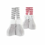 Figură Decorativă DKD Home Decor Crăciun Păpușă Poliester (17 x 9 x 79 cm) (2 Unități)