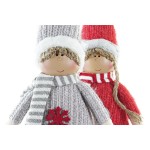 Figură Decorativă DKD Home Decor Crăciun Păpușă Poliester (17 x 9 x 79 cm) (2 Unități)