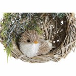 Ornament de Crăciun DKD Home Decor Poliester Ratan (14 x 11 x 15 cm) (2 Unități)