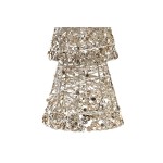 Decorare ușoară DKD Home Decor Crăciun Șampanie Copac Alb (14 x 14 x 50 cm) (2 Unități)