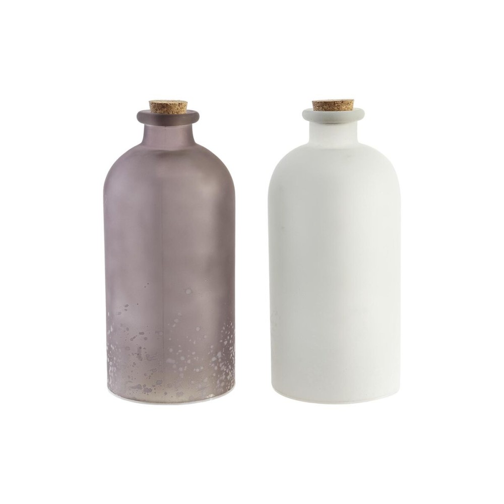 Decorare ușoară DKD Home Decor Crăciun Maro Alb (11 x 11 x 25 cm) (2 Unități)