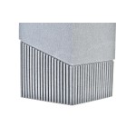 Perie pentru toaletă DKD Home Decor Scandi Argintiu Gri Oțel inoxidabil Aluminiu Rășină (9,5 x 9,5 x 37 cm)