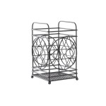 Curgător pentru tacâmuri DKD Home Decor Negru Metal Geometric 12 x 12 x 20 cm