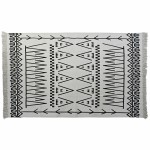 Covor DKD Home Decor 160 x 250 x 0,7 cm Negru Poliester Bumbac Alb Ikat Boho