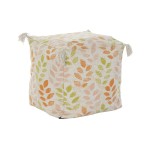 Floor cushion DKD Home Decor Bej Frunza a unei plante Shabby Chic 40 x 40 x 40 cm