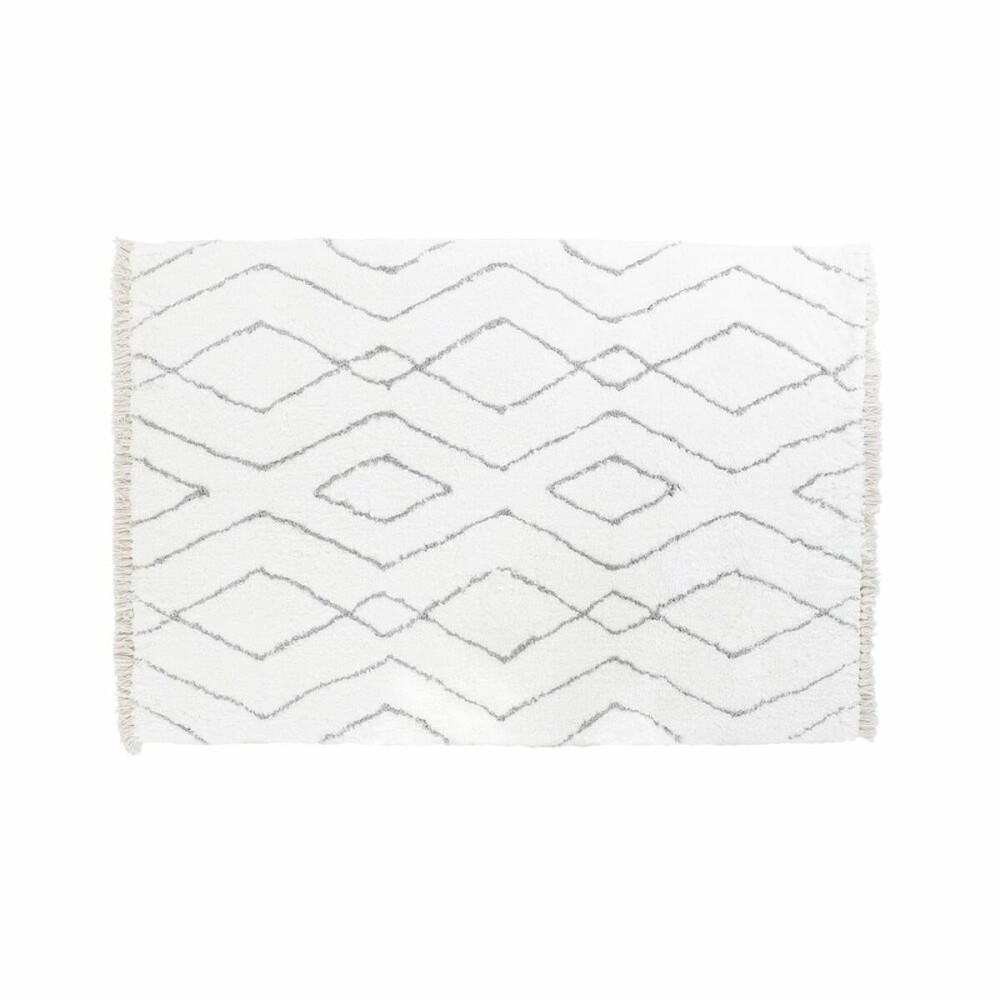 Covor DKD Home Decor Alb Gri Romb Scandi Ø 9,4 cm 120 x 180 x 3 cm