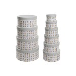 Cutie Multifuncțională DKD Home Decor Alb Infantil Multicolor Květiny Carton (37,5 x 37,5 x 18 cm)