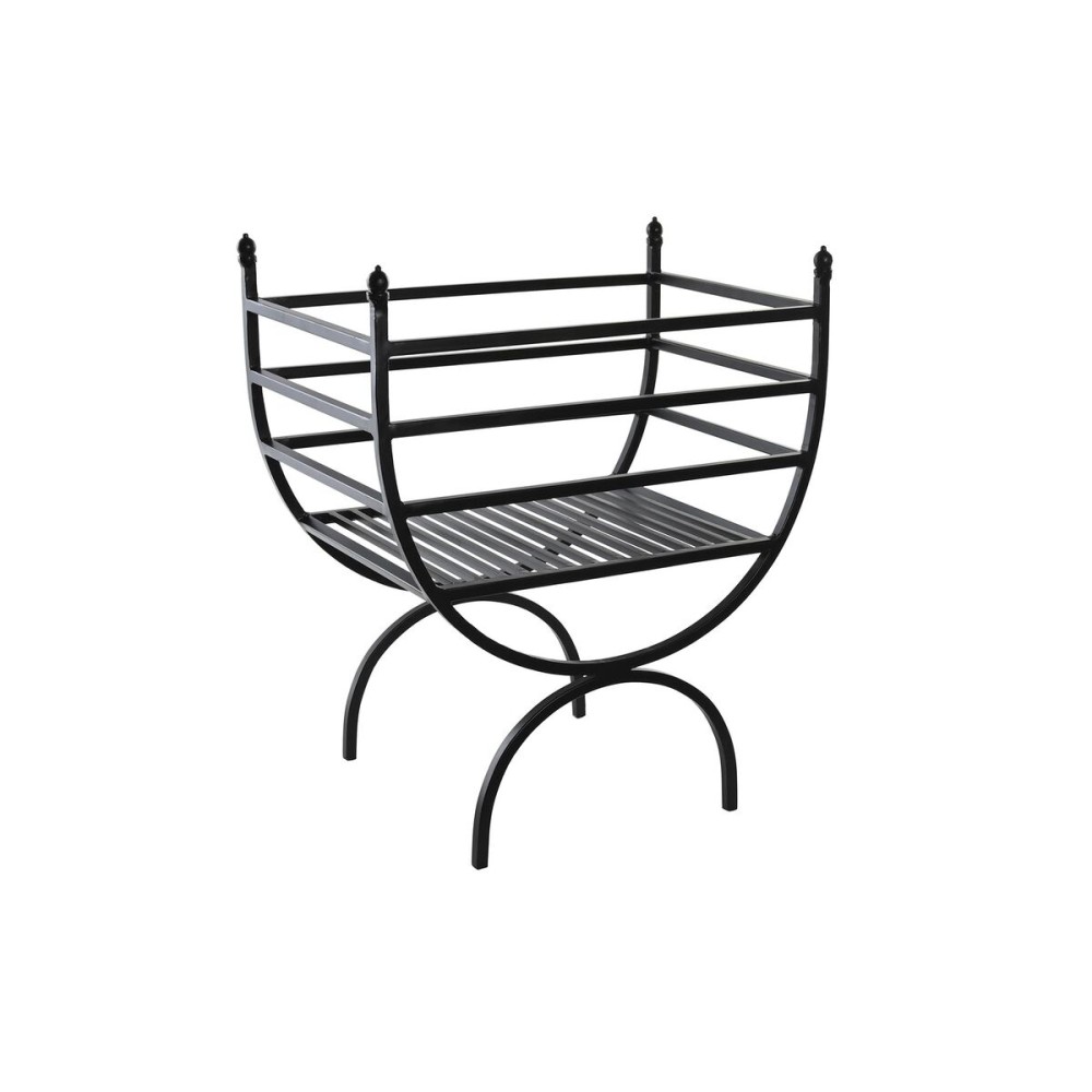 Depozit de lemne DKD Home Decor Negru Oțel 48 x 30 x 57 cm Suport pentru lemne