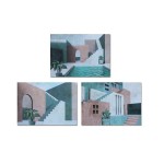 Pânză DKD Home Decor Pânză Lemn MDF 70 x 1,8 x 50 cm