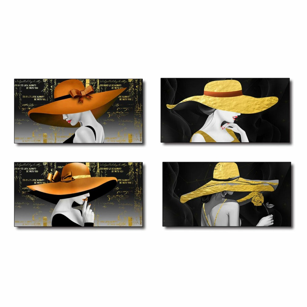 Pânză DKD Home Decor Pânză Lemn MDF 100 x 2,5 x 50 cm