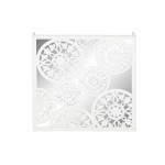Decorațiune de Perete DKD Home Decor Oglindă Alb Lemn MDF (90 x 1,5 x 90 cm)