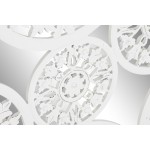 Decorațiune de Perete DKD Home Decor Oglindă Alb Lemn MDF (90 x 1,5 x 90 cm)