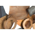 Decorațiune de Perete DKD Home Decor Abstract Gri Metal Cupru Modern Cercuri (109 x 7 x 53 cm)