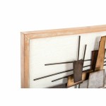 Decorațiune de Perete DKD Home Decor 120 x 40 x 5,5 cm Abstract Natural Auriu* Multicolor Modern (2 Unități)