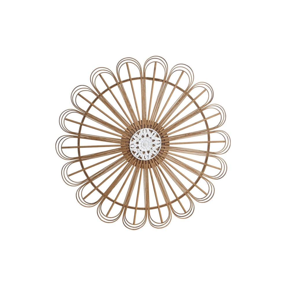 Decorațiune de Perete DKD Home Decor Alb Maro Natural Urban 70 x 1.5 x 70 cm 70 x 1,5 x 70 cm 73 x 1,5 x 73 cm