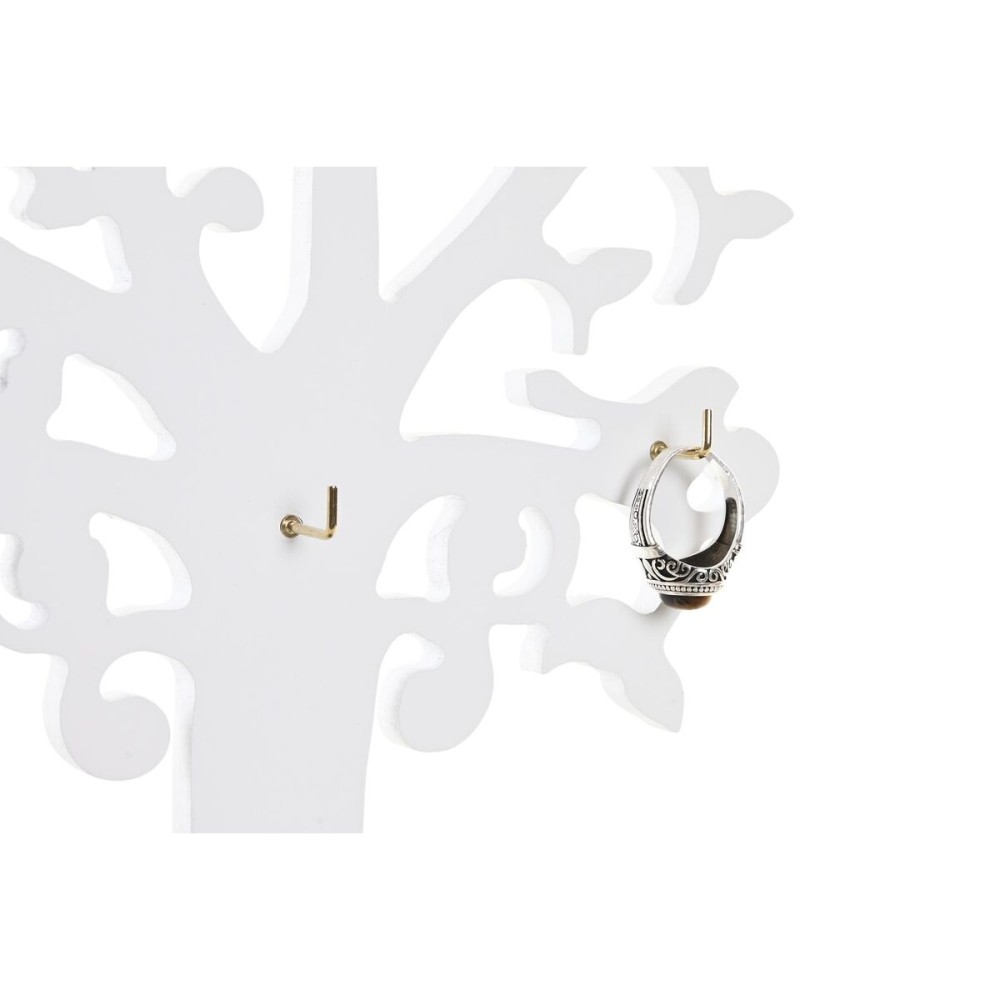 Casetă de Bijuterii DKD Home Decor Alb Lemn MDF (24 x 12 x 36 cm)