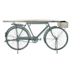 Consolă DKD Home Decor Albastru Fier Lemn de mango (195 x 40 x 91 cm)