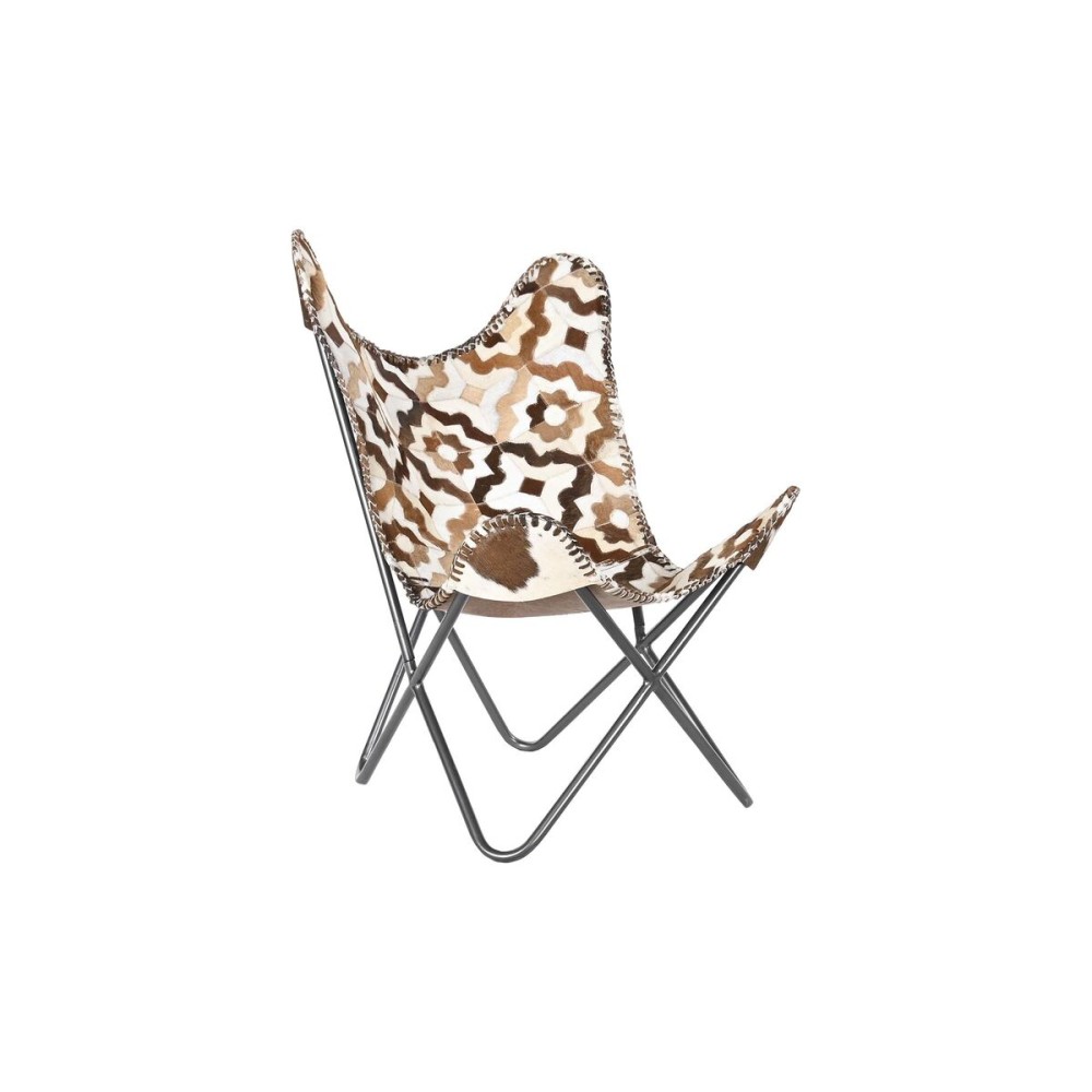 Fotoliu DKD Home Decor Maro Alb Fier 70 x 70 x 90 cm