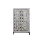 Dulap DKD Home Decor Gri Alb Lemn de mango (90 x 38 x 150 cm)