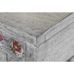 Cufăr DKD Home Decor Ceramică Gri Alb Lemn de mango (116 x 40 x 50 cm)
