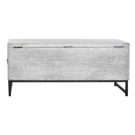 Cufăr DKD Home Decor Ceramică Gri Alb Lemn de mango (116 x 40 x 50 cm)