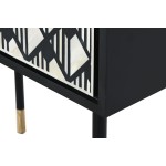 Dulap DKD Home Decor Negru Alb Os Rășină Lemn MDF (75 x 40 x 180 cm)