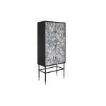 Dulap DKD Home Decor Negru Gri Rășină Os Lemn MDF 75 x 40 x 181 cm