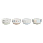 Set de boluri DKD Home Decor Gresie 460 ml 12 x 12 x 6,5 cm (4 Unități)