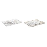 Față de masă și șervete DKD Home Decor 9 Piese 2 Unități 150 x 250 x 0,5 cm Bej Roz Alb Verde Maro Deschis