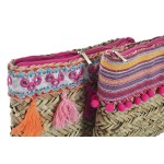 Geantă Hippie DKD Home Decor Multicolor răchită (26 x 4 x 20 cm) (2 Unități)