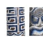 Decorațiune de Perete DKD Home Decor Roșu Albastru Alb Vâslă (100 x 5 x 14 cm) (2 Unități)