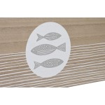 Cutie Decorativă DKD Home Decor Natural Aluminiu Lemn MDF Spirale Mediterană