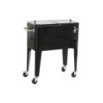 Frigider Portabil DKD Home Decor 74 x 43 x 83 cm Negru Oțel Aluminiu polipropilenă 56 L