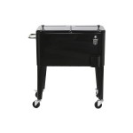 Frigider Portabil DKD Home Decor 74 x 43 x 83 cm Negru Oțel Aluminiu polipropilenă 56 L