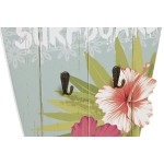 Cuier de perete DKD Home Decor 30 x 90 x 7 cm Mediterană (2 Unități)