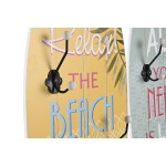 Cuier de perete DKD Home Decor 30 x 90 x 7 cm Mediterană (2 Unități)