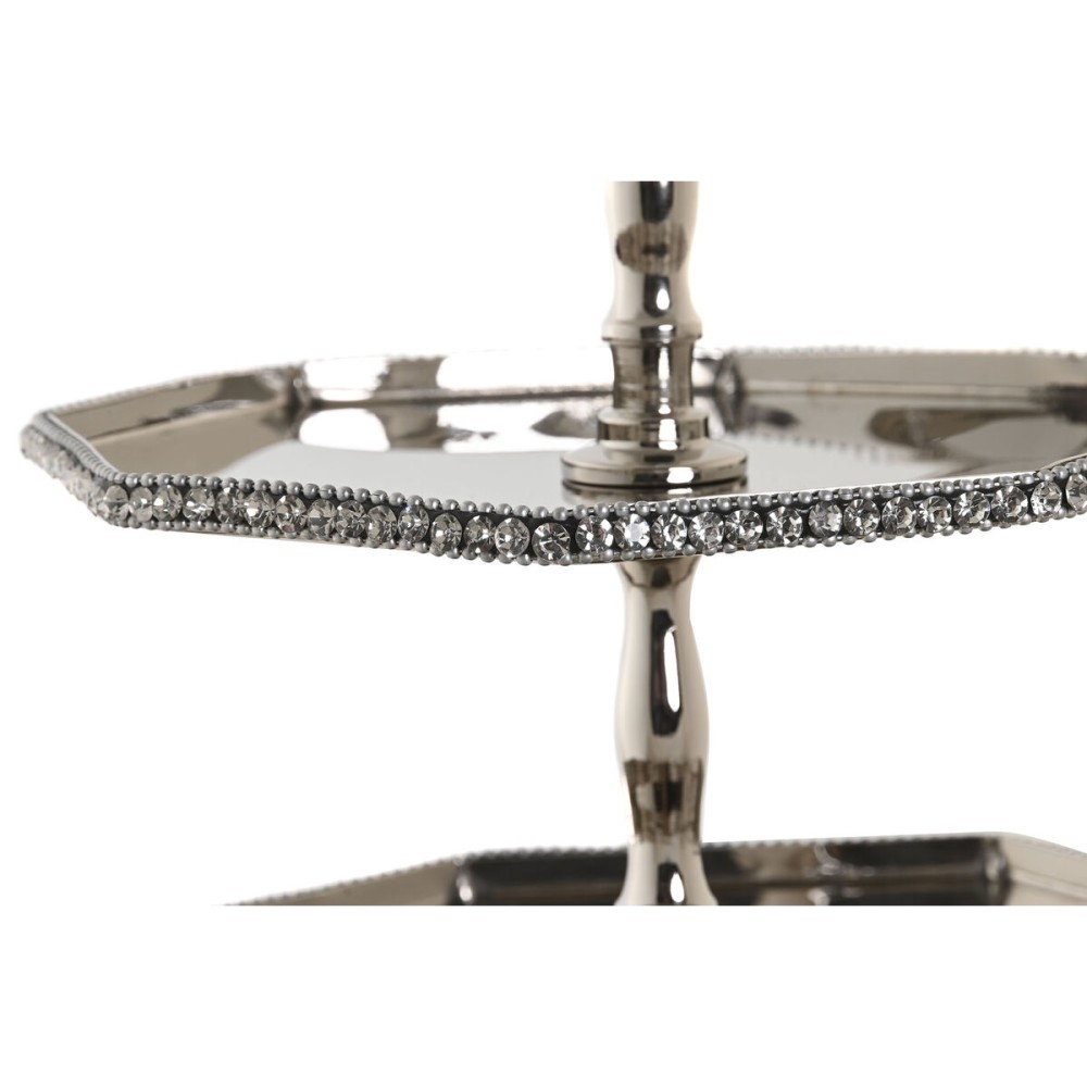 Decorațiune pentru Centrul Mesei DKD Home Decor Argintiu Acrilic Aluminiu 23 x 23 x 22 cm