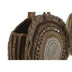 Geantă Damă DKD Home Decor Maro Crem 36 x 11 x 36 cm (2 Unități)
