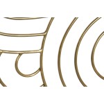 Decorațiune de Perete DKD Home Decor Auriu* Argintiu Abstract Oriental 61 x 1 x 61 cm (2 Unități)