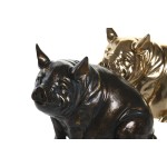 Figură Decorativă DKD Home Decor Cupru Auriu* Porc 18,5 x 10,5 x 14 cm (2 Unități)