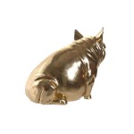 Figură Decorativă DKD Home Decor Cupru Auriu* Porc 18,5 x 10,5 x 14 cm (2 Unități)