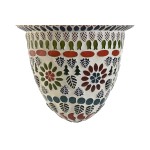Lustră DKD Home Decor Geam Metal Multicolor 25 W 20 x 20 x 28 cm (2 Unități)